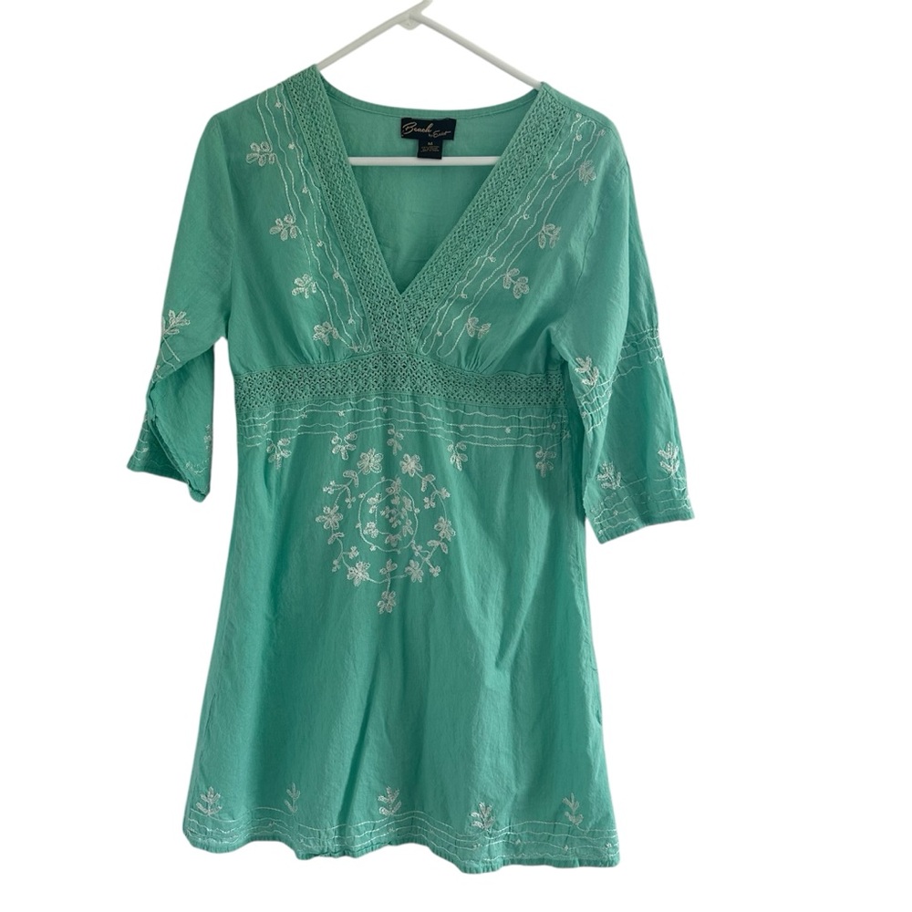 Beach By Exist Green Embellished Relaxed Tunic